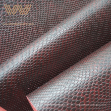 Interior de cuero automotriz Tela Cuero de piel de serpiente en relieve de lujo